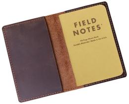 Capa de jornal Fan & Ran em couro genuíno para cadernos Field Notes