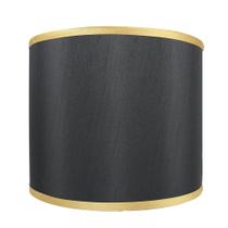 Capa de Lâmpada Urbanest 30 cm Preto/Dourado em Seda Sintética Capa de Lâmpada Urbanest 30 cm Preto/Dourado em Seda Sintética