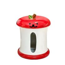 Capa de lenços Apple Core Ceramic Cute Cartoon Style Capa de lenços Apple Core Ceramic Cute Cartoon Style