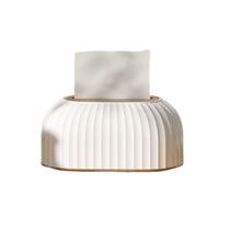 Capa de lenços de papel, estilo creme, listrado moderno, redondo, Ho Capa de lenços de papel, estilo creme, listrado moderno, redondo, Ho