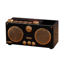 Capa de lenços de papel estilo de rádio vintage com ferro de armazenamento Capa de lenços de papel estilo de rádio vintage com ferro de armazenamento
