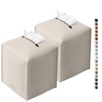 Capa de lenços Tclouda PU Leather Double Off-White Capa de lenços Tclouda PU Leather Double Off-White