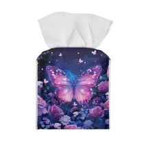 Capa de lenços Tutolipy Butterfly Leather Purple Floral