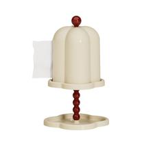 Capa de lenços Vintage Dome com tampa ABS 18x37cm