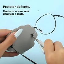 Capa De Lente De Óculos De Silicone Dupla Face Resistente a Arranhões E Desgaste Para Reparo E