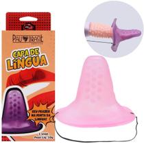 Capa de Língua Flexível Estimuladora de Sexo Oral + Elástico - Pau Brasil Capa de Língua Flexível Estimuladora de Sexo Oral + Elástico - Pau Brasil