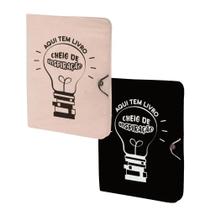 Capa de livro algodao reciclado preto 63 Capa de livro algodao reciclado preto 63