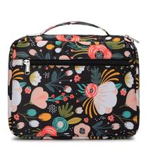 Capa de livro bíblico Octsky Black Flower com bolsos de alça Capa de livro bíblico Octsky Black Flower com bolsos de alça