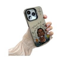 Capa de Luxo Banhada a Prata Travis Scott Cactus Jack para iPhone 14/15/13/12/11 Pro Max