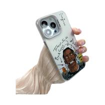 Capa de Luxo Banhada a Prata Travis Scott Cactus Jack para iPhone 14/15/13/12/11 Pro Max