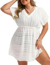 Capa de maiô Hanna Nikole branca para mulheres maiores de 16 anos