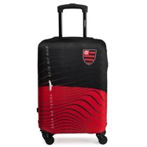 Capa de Mala Bagaggio Flamengo Pequena - Vermelha e Preta