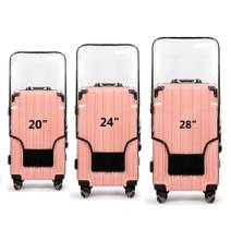 Capa de mala FABULWAY, PVC transparente, impermeável, conjunto de 3 peças