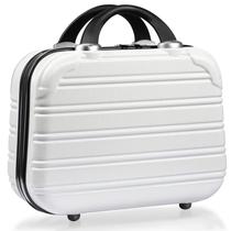 Capa de maquiagem JzrTravel, capa dura de 14 polegadas, PC e ABS roxa