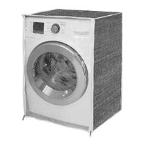 Capa De Máquina De Lavar - Cinza Com Abertura Frontal Capa De Máquina De Lavar - Cinza Com Abertura Frontal