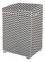 Capa de Máquina de Lavar Zigzag Forrada G - Proteção Extra Capa de Máquina de Lavar Zigzag Forrada G - Proteção Extra