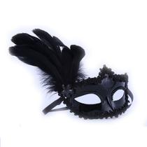 Capa de meia face Feather Mask Party Black Venice Capa de meia face Feather Mask Party Black Venice