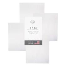 Capa de menu Risch em vinil totalmente transparente de dupla face 6x9,5 cm 24P