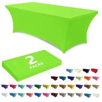 Capa de mesa ABCCANOPY, verde maçã, elastano, 6 pés, pacote com 2