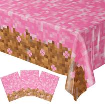 Capa de mesa Blue Orchards Pixel Flower 108x54cm (pacote com 3)