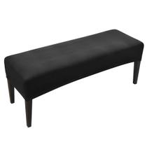 Capa de mesa de jantar FORCHEER Velvet Black 150cm lavável