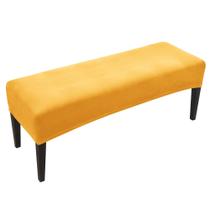 Capa de mesa de jantar FORCHEER Velvet Lavável Dourada 112-150cm