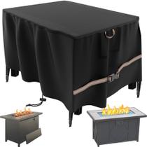 Capa de mesa Fire Pit YOWDUTY retangular 112x71x61cm à prova d'água