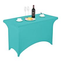 Capa de mesa FORLIFE Spandex 4 pés retangular turquesa