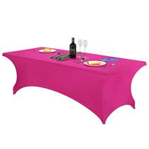 Capa de mesa FORLIFE Spandex 8 pés fúcsia para mesa retangular