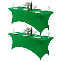 Capa de mesa Hezuzo, pacote com 2 elastanos para mesa de 6 pés, 4 pés ou 8 pés Capa de mesa Hezuzo, pacote com 2 elastanos para mesa de 6 pés, 4 pés ou 8 pés
