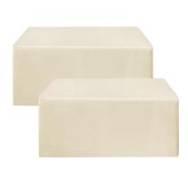 Capa de mesa HolidayIdeas adequada para mesas de 6 pés, pacote com 2 unidades, bege