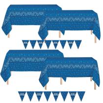 Capa de mesa Oojami Bandana Western Theme 137x274cm com bandeirolas Capa de mesa Oojami Bandana Western Theme 137x274cm com bandeirolas