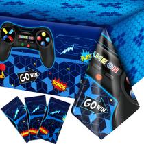 Capa de Mesa Tatuo - Tema Videogame - 3 Peças (274x137cm)