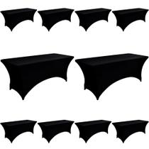 Capa de mesa ZarzaAsik, pacote com 10, 120x75x75cm, elastano preto