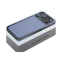 Capa De Metal Em Liga De Alumínio Para iPhone 17 pro Max 16 15 14 13 Com Proteção De Lente De Vidro