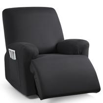 Capa de mobília Capa de cadeira reclinável TAOCOCO preta de 3 peças