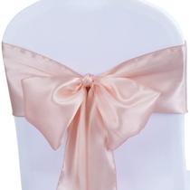 Capa de mobiliário Babenest Satin Chair Sashes 10 peças Blush Pink