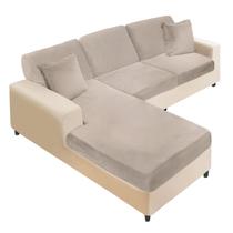 Capa de mobiliário NAISI Sectional Velvet L-Shape Taupe