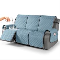 Capa de mobiliário TAOCOCO impermeável reversível de 3 lugares azul celeste