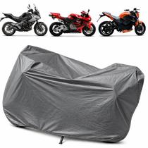 Capa de Moto Impermeável Cobrir Protege Chuva Sol Sujeira Cinza Capa de Moto Impermeável Cobrir Protege Chuva Sol Sujeira Cinza