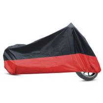 Capa de motocicleta uxcell L 190T Rain Dust Waterproof preta+vermelha