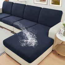 Capa de móveis NAISI, almofada de sofá em forma de L, 3 peças, azul marinho Capa de móveis NAISI, almofada de sofá em forma de L, 3 peças, azul marinho