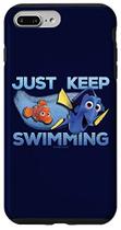 Capa de natação para iPhone 7 Plus/8 Plus Disney Pixar Finding Dory Nemo & Dory Just Keep