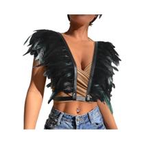 Capa De Ombro Gótica Medieval Com Plumas Para Halloween, Cosplay, Rave E Carnaval Capa De Ombro Gótica Medieval Com Plumas Para Halloween, Cosplay, Rave E Carnaval