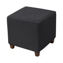 Capa De Ottoman Em Jacquard Elástico De Cor Sólida Em Forma De T Para Sofá, Capa Para Descanso De