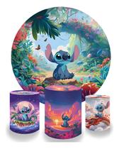 Capa De Painel E Cilindro Decorativos Para Festas Stitch Capa De Painel E Cilindro Decorativos Para Festas Stitch