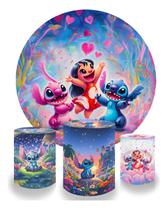 Capa De Painel E Cilindro Decorativos Para Festas Stitch Capa De Painel E Cilindro Decorativos Para Festas Stitch