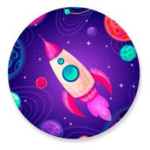 Capa de Painel Mini Redondo 50x50cm Aniversário Luxo Menino Menina Foguete Astronauta Espacial Capa de Painel Mini Redondo 50x50cm Aniversário Luxo Menino Menina Foguete Astronauta Espacial