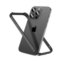 Capa de Para-Choques Cinza Titânio para iPhone 15 Pro Max/14 Plus/13 Mini/12/11/X/XS/XR/SE 2022