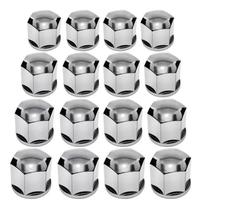Capa de Parafuso de Roda Cromada 17 mm 16 Unidades